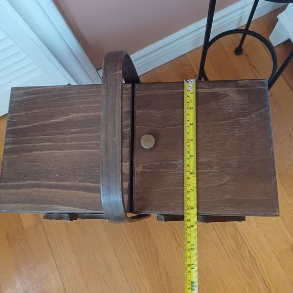 Vintage Accordion Wooden Sewing Box, 3 Tier - Picture 12 of 16